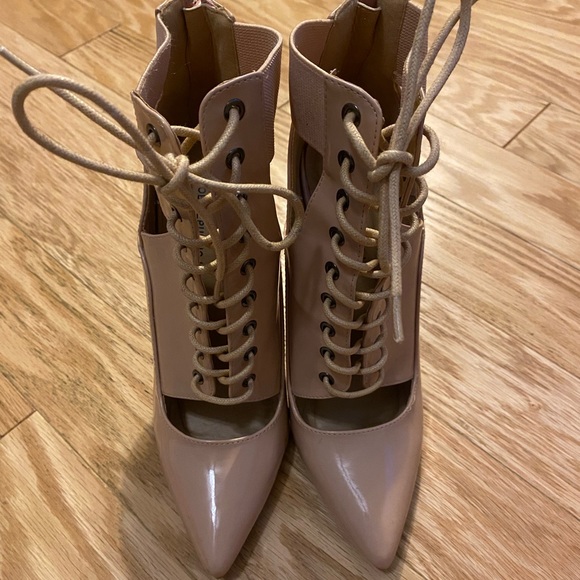 Lace Up Pointed Toe Heels - Picture 2 of 5